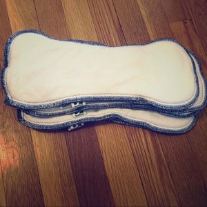 Set of eight (8) bamboo cloth diaper inserts